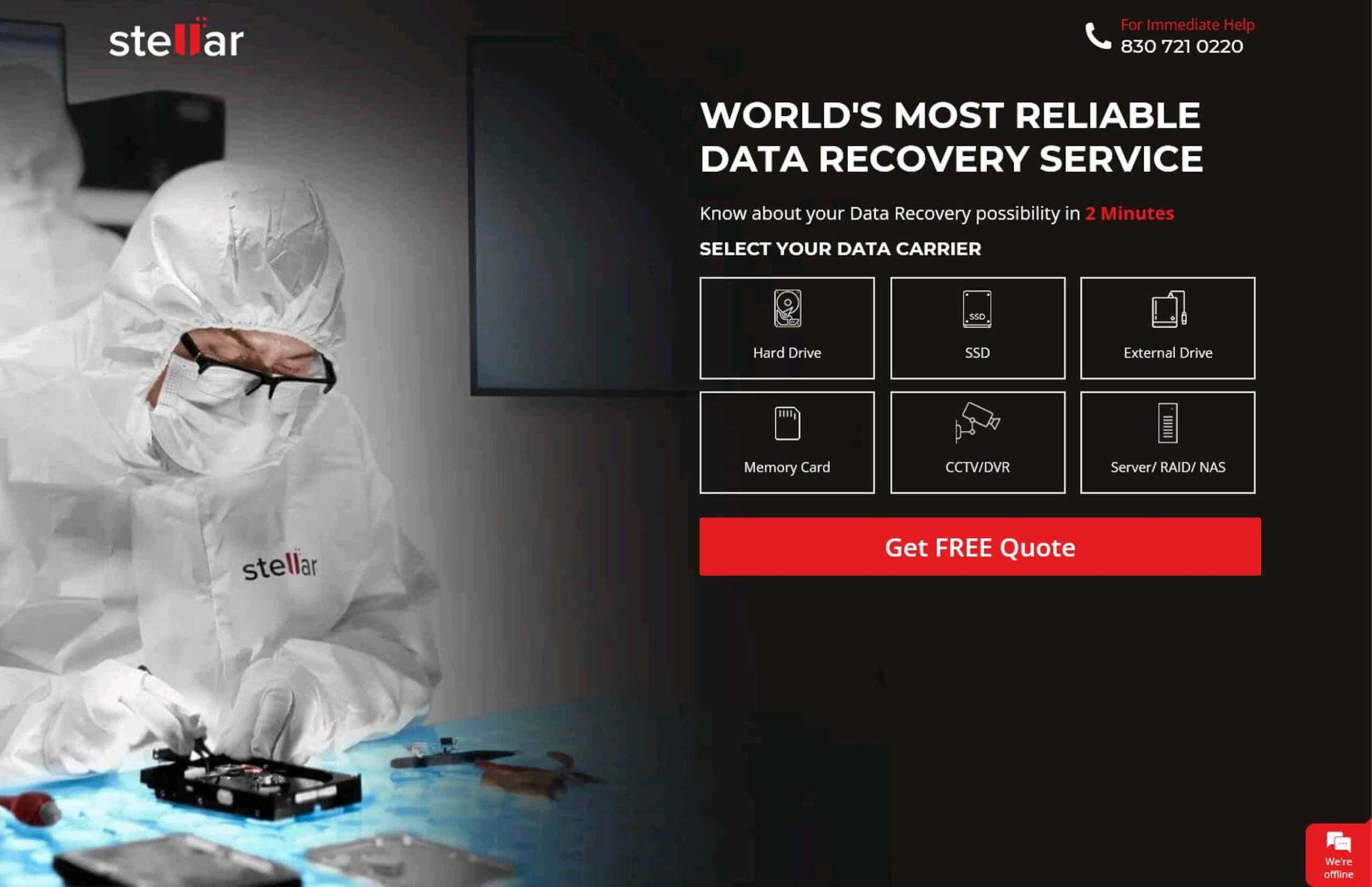 Stellar Data Recovery Windows - Lab Services Site