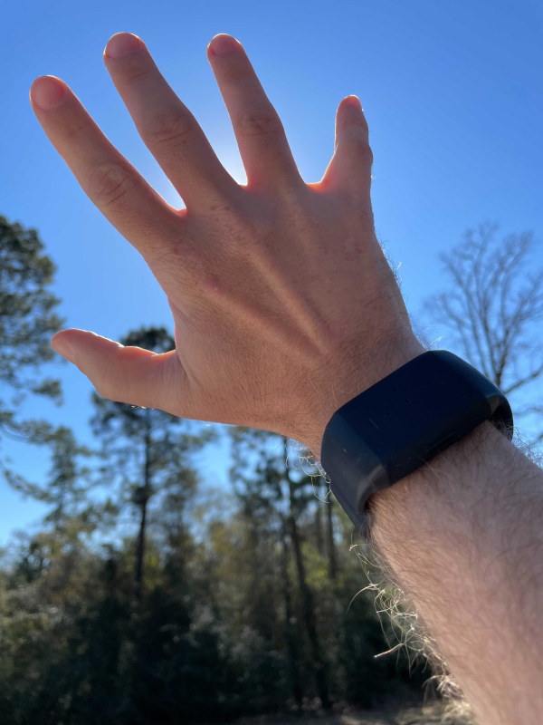 Neosensory band on wrist 