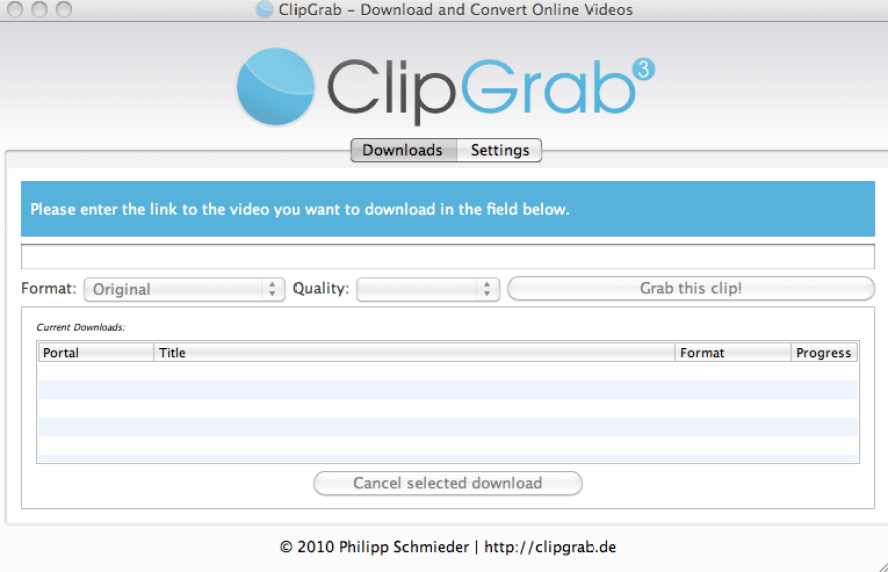 clipgrab video downloader